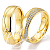 Par de Alianças Nenúfar (6mm) - Ouro 18k - Imagem 1