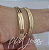 Par de Alianças Satturno Mix (3mm) - Ouro 18k - Imagem 2