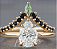 Conjunto de Aneis Princesa Rainha Má - Ouro 18k - Imagem 1