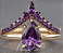 Conjunto Aneis Princesa Sophia - Ouro 18k - Imagem 1