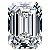 Diamante Cor E Lab-Grown Corte Esmeralda 1,02 ct - Imagem 1