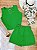Conjunto Short-Saia e Cropped Priscila Verde Bandeira - Imagem 1