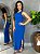 Vestido Longo Canelado Sofia Azul Bic - Imagem 3