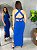 Vestido Longo Canelado Sofia Azul Bic - Imagem 2