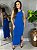 Vestido Longo Canelado Sofia Azul Bic - Imagem 1