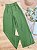 Calca Pantalona Risca De Giz Karita Verde Militar - Imagem 1