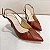 Scarpin Slingback Feminino Marrom Mariotta 702420 - Imagem 3