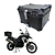 Baú 45l  Aluminio Preto Bauleto Bagageiro Universal Com suporte - Imagem 4