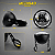 Farol Led Moto Custom Olho Anjo Angel 6 Polegada Com Suporte - Imagem 2