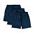 Kit 3 Shorts Masculinos Azul Praia Corrida Academia Elastano Premium Tactel WSS Basic - Imagem 1