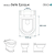 Tampa de Vaso Poliester Belle Epoque Creme Bege Claro para Bacia Deca 6lpf - Imagem 3
