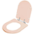 Assento Sanitario Poliester Carrara Rosa Floral para vaso Deca - Imagem 2