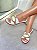 Sandália Feminina Rasteira com Fivela Decorativa branca 455/25 - Imagem 1