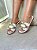 Sandália Feminina Rasteira com Fivela Decorativa branca 455/25 - Imagem 2