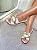 Sandália Feminina Rasteira com Fivela Decorativa branca 455/25 - Imagem 7