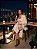 Bota Ankle Boot Luxo Salto Escultural Dourado Capuccino 74/26 - Imagem 3