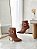 Bota Ankle Boot Luxo Salto Escultural Dourado Capuccino 74/26 - Imagem 1