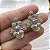 Brinco Noiva Catarina - Com pérola redonda e flores com zircônias cravejadas - Imagem 6