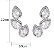 Brinco Noiva Romana - earcuff zircônias prateado - Imagem 5