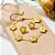 Conjunto colar + brinco + pulseira trevo em aço inoxidável - Imagem 7