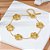Conjunto colar + brinco + pulseira trevo em aço inoxidável - Imagem 2