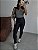 Calça legging flanelada peluciada térmica Preta - Imagem 1