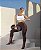 Calça legging flanelada peluciada térmica Marrom - Imagem 1