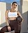 Calça legging flanelada peluciada térmica Marrom - Imagem 2