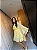 Vestido nula manga amarelo curto fluido - Imagem 6