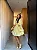 Vestido nula manga amarelo curto fluido - Imagem 5