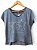 Blusa Feminina Silk Trip Azul Marmo - Imagem 1