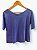 Blusa Capri Crepe Azul - Imagem 2