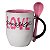 Caneca Mágica Com Colher Rosa Personalizada kit com 12 unidades - Imagem 2