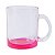 Caneca de Vidro Incolor Rosa ou Azul Personalizada 300ml - Imagem 6