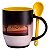 Caneca Mágica Com Colher Amarelo  Personalizada kit com 12 unidades - Imagem 3