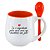 Caneca Belly com colher e Interior vermelha - 350ml - Imagem 2