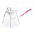 Cadeira de Refeição Macaron E Colher de Silicone Baby Pink - Imagem 1