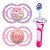 Escova Dental Mam Baby Brush Rosa + Chupeta Perfect Dupla - Imagem 1