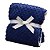 Cobertor Plush com Sherpa Dots Azul Navy - Laço Bebê - Imagem 2