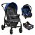 Carrinho Ecco com Bebê Conforto Azul e Base - Burigotto - Imagem 1