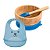 Tigela Infantil De Bambu Com Ventosa E Babador Urso Azul - Imagem 1