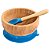 Tigela Infantil De Bambu Com Ventosa E Babador Urso Azul - Imagem 3