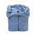 Cobertor de Microfibra Mami Bichuus c Capuz Azul - Papi Mami - Imagem 1