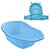 Banheira para Bebê Leitosa Azul com Rede Protetora de Banho - Imagem 1