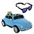 Carro Elétrico Beetle Azul e Óculos de Sol Preto com Alça - Imagem 1