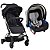 Carrinho de Bebê Zap Metal Prata e Bebê Conforto Touring X - Imagem 1