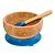 Assento Para Refeição Kiwi Azul Com Tigela De Bambu - Imagem 7