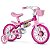 Bicicleta Infantil Aro 12 Flower com Capacete Rosa - Nathor - Imagem 2