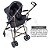 Carrinho de Bebê Capri Dupla Face Preto Caramelo - Galzerano - Imagem 6