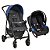 Carrinho de Bebê Ecco Azul e Bebê Conforto Preto Touring X - Imagem 1